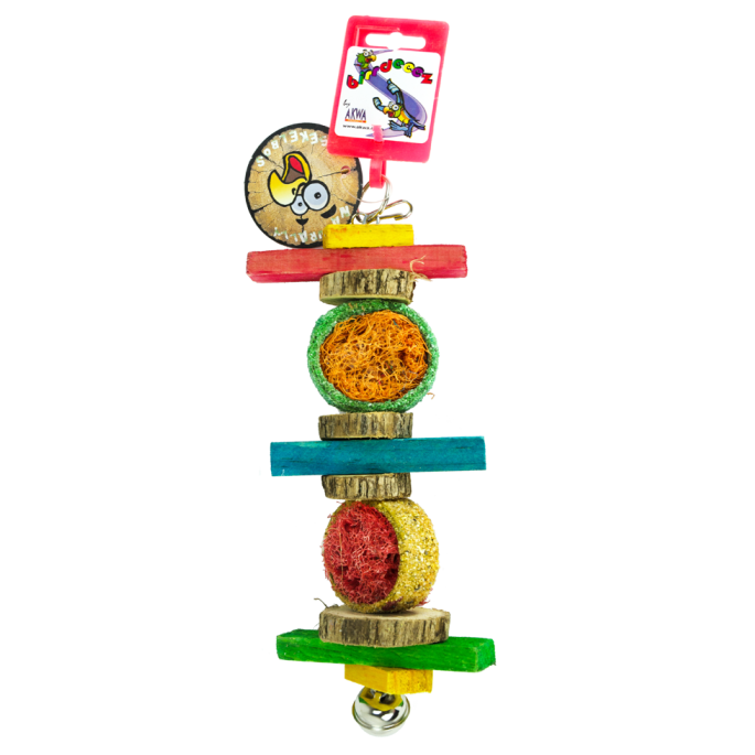 Birrdeeez Papegaai Speelgoed Rondhout/zaad Small 3 Birrdeeez Papegaai Speelgoed Rondhout/zaad Small