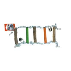 Birrdeeez Cockatiel Bridge Ladder Wood & Chain