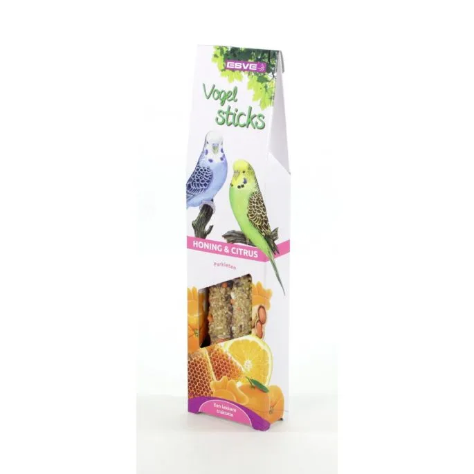 ESVE Vogelsticks Parkiet Honing En Citrus 3 ESVE Vogelsticks Parkiet Honing En Citrus