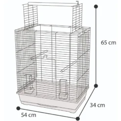 Flamingo Grote Parkietenkooi Halura Wit/blau | Worldofanimals.nl Heeft Het! -Vogelvoer Winkel grote parkietenkooi halura wit blau 1