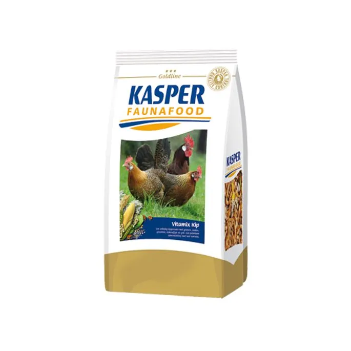 Kasper Fauna Food Goldline Vitamix Kip KF. Inhoud: 3kg. 3 Kasper Fauna Food Goldline Vitamix Kip KF. Inhoud: 3kg.