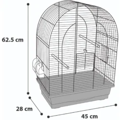 Flamingo Parkietenkooi Klara 2 Koper 45x28x62,5cm | Worldofanimals.nl Heeft Het! -Vogelvoer Winkel parkietenkooi klara 2 koper 45x28x625cm 4