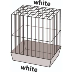 Flamingo Parkietenkooi Klara 2 Wit 45x28x62,5cm | Worldofanimals.nl Heeft Het! -Vogelvoer Winkel parkietenkooi klara 2 wit 45x28x625cm 2