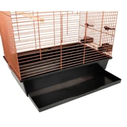 Flamingo Parkietenkooi Klara 3 Koper 54x34x74,5cm | Worldofanimals.nl Heeft Het! -Vogelvoer Winkel parkietenkooi klara 3 koper 54x34x745cm 3