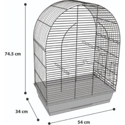 Flamingo Parkietenkooi Klara 3 Koper 54x34x74,5cm | Worldofanimals.nl Heeft Het! -Vogelvoer Winkel parkietenkooi klara 3 koper 54x34x745cm 4