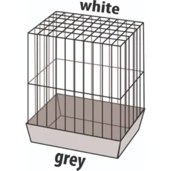 Flamingo Parkietenkooi Klara 3 Wit 54x34x74,5cm | Worldofanimals.nl Heeft Het! -Vogelvoer Winkel parkietenkooi klara 3 wit 54x34x745cm 2