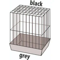 Flamingo Parkietenkooi Marja Zwart 54x34x75 Cm | Worldofanimals.nl Heeft Het! -Vogelvoer Winkel parkietenkooi marja zwart 54x34x75 cm 2