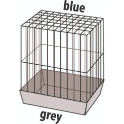 Flamingo Parkietenkooi Numfor 1 Blauw 51x30x60cm | Worldofanimals.nl Heeft Het! -Vogelvoer Winkel parkietenkooi numfor 1 blauw 51x30x60cm 2