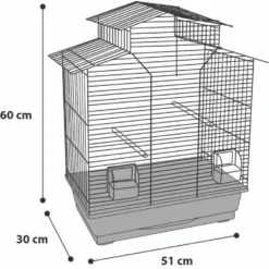Flamingo Parkietenkooi Numfor 1 Koper 51x30x60cm | Worldofanimals.nl Heeft Het! -Vogelvoer Winkel parkietenkooi numfor 1 koper 51x30x60cm 3