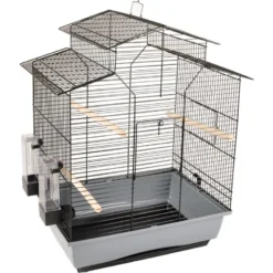 Flamingo Parkietenkooi Numfor 2 Zwart 50x34x61,5cm | Worldofanimals.nl Heeft Het!