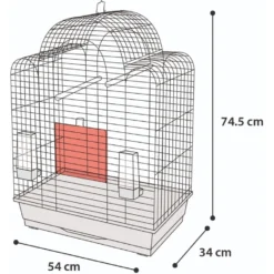 Flamingo Parkietenkooi Runa Blauw 54x34x74,5 Cm | Worldofanimals.nl Heeft Het! -Vogelvoer Winkel parkietenkooi runa blauw 54x34x745 cm 4