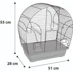 Flamingo Parkietenkooi Saga Koper 51x28x55cm | Worldofanimals.nl Heeft Het! -Vogelvoer Winkel parkietenkooi saga koper 51x28x55cm 2