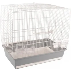 Flamingo Parkietenkooi Selma 2 Wit 55,5x34x 51,5cm | Worldofanimals.nl Heeft Het!