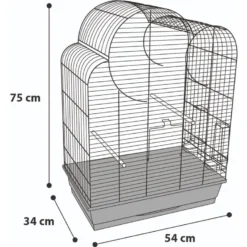 Flamingo Parkietenkooi Wammer 1 Koper 54x34x75cm | Worldofanimals.nl Heeft Het! -Vogelvoer Winkel parkietenkooi wammer 1 koper 54x34x75cm 3