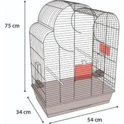 Flamingo Parkietenkooi Wammer 1 Wit 54x34x75 Cm | Worldofanimals.nl Heeft Het! -Vogelvoer Winkel parkietenkooi wammer 1 wit 54x34x75 cm 2