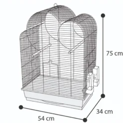 Flamingo Parkietenkooi Wammer Wit/blauw | Worldofanimals.nl Heeft Het! -Vogelvoer Winkel parkietenkooi wammer wit blauw 1